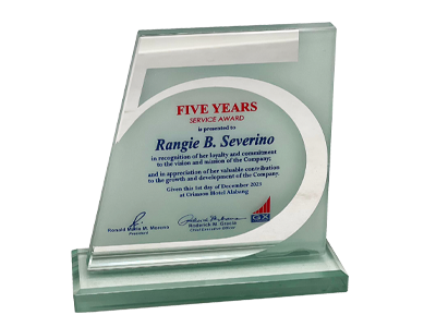 5 years plaque