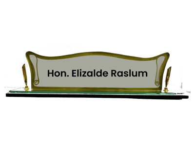 desktop nameplate